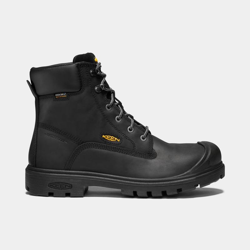 Botas De Trabajo Keen Baltimore 6" Waterproof Steel Toe Para Hombre Negros - Botas Keen Mexico (0467